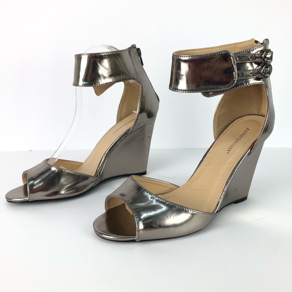 Ashley Stewart Shoes - New Ashley Stewart Silver Open Toe Wedges Size 11